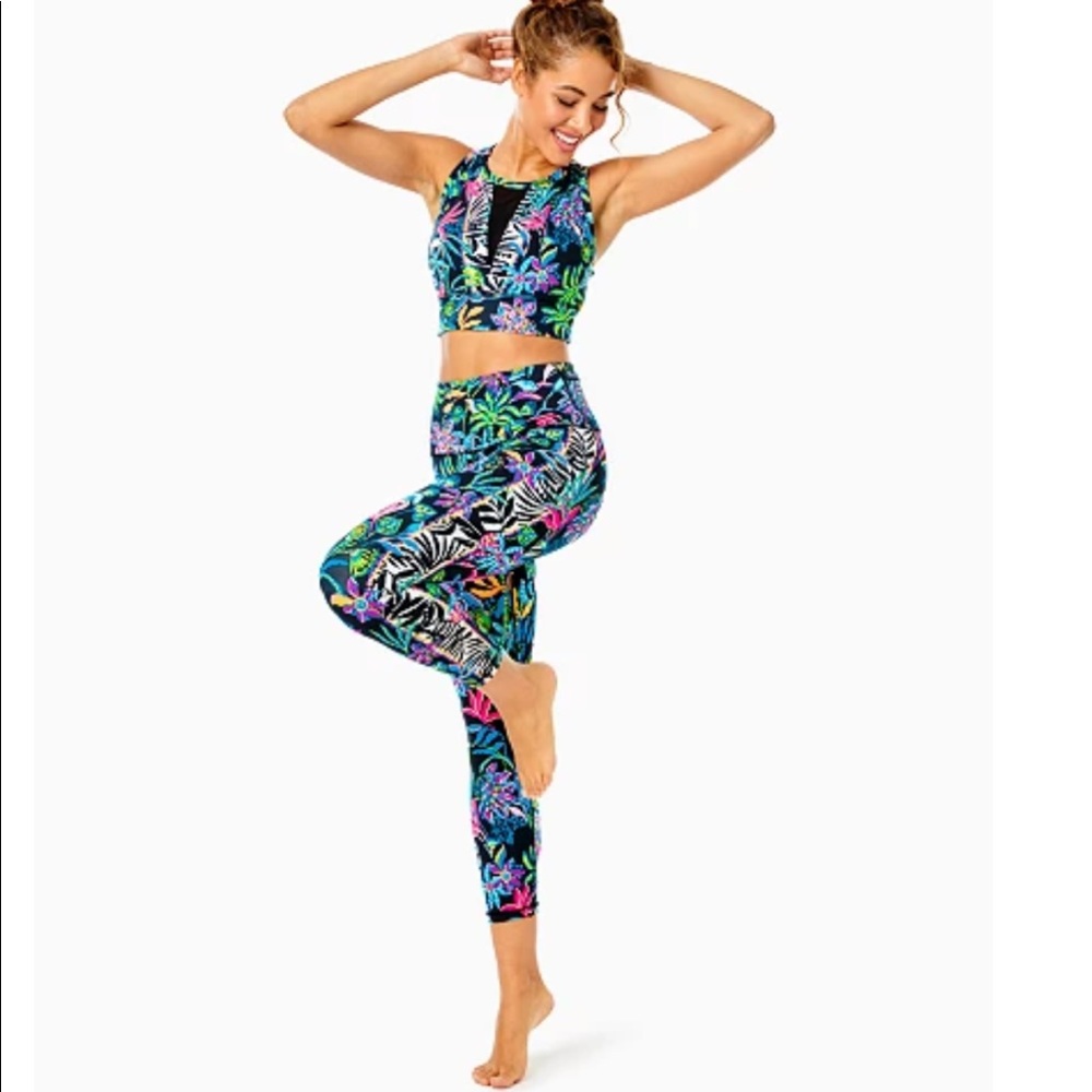 NWT Lilly Pulitzer UPF 50+ Luxletic 24" Weekender High Rise Midi Legging
